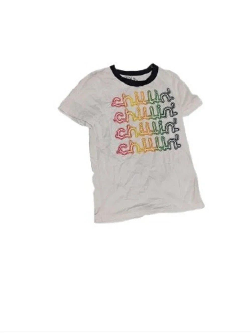 Chaser Kids Chillin' Crew Neck Retro 70s Style Tee Shirt Sz 12